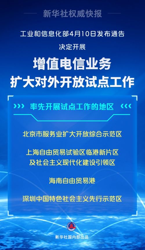 我國啟動(dòng)增值電信業(yè)務(wù)擴(kuò)大對(duì)外開放試點(diǎn)，促進(jìn)省內(nèi)行業(yè)創(chuàng)新發(fā)展